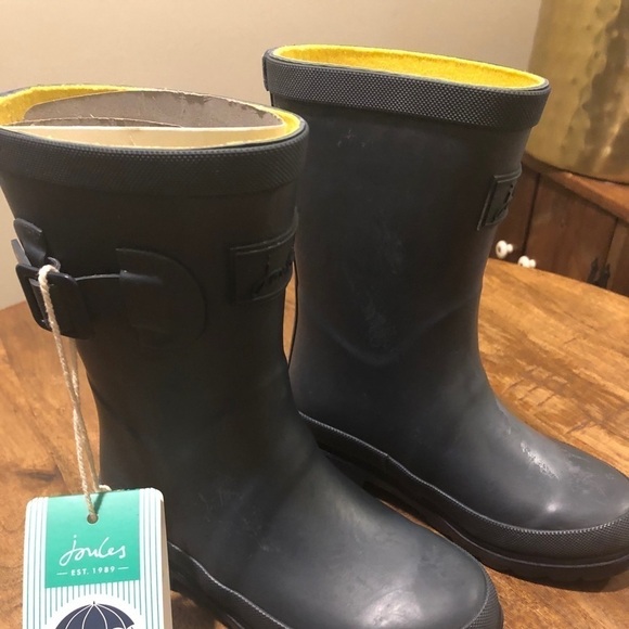 Joules Rubber Rain Boots, Kids size 12, BNWT - Picture 3 of 10